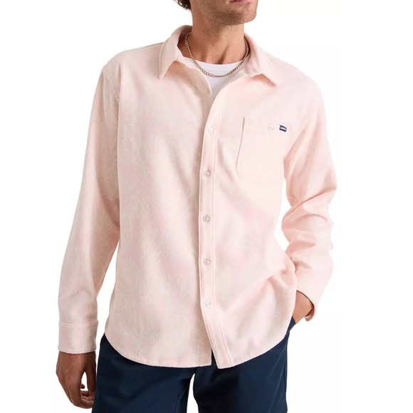 Chubbies Funky‎ Spore Flannel Overshirt Mens Large Pink Pineapple Shacket NWT - Picture 1 of 13